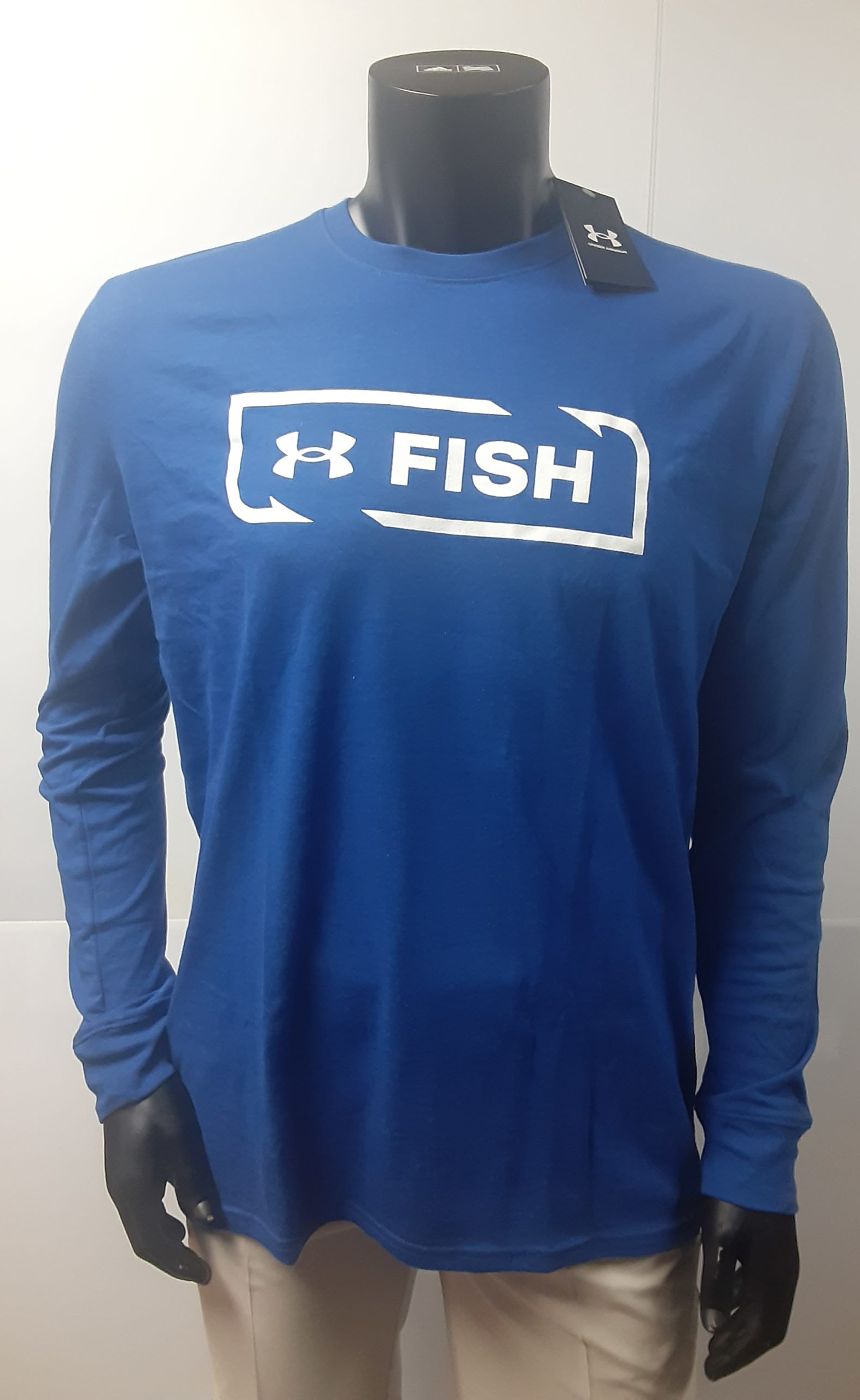Under Armour Performance Cotton Long Sleeve Tee w/UA Fish Logo