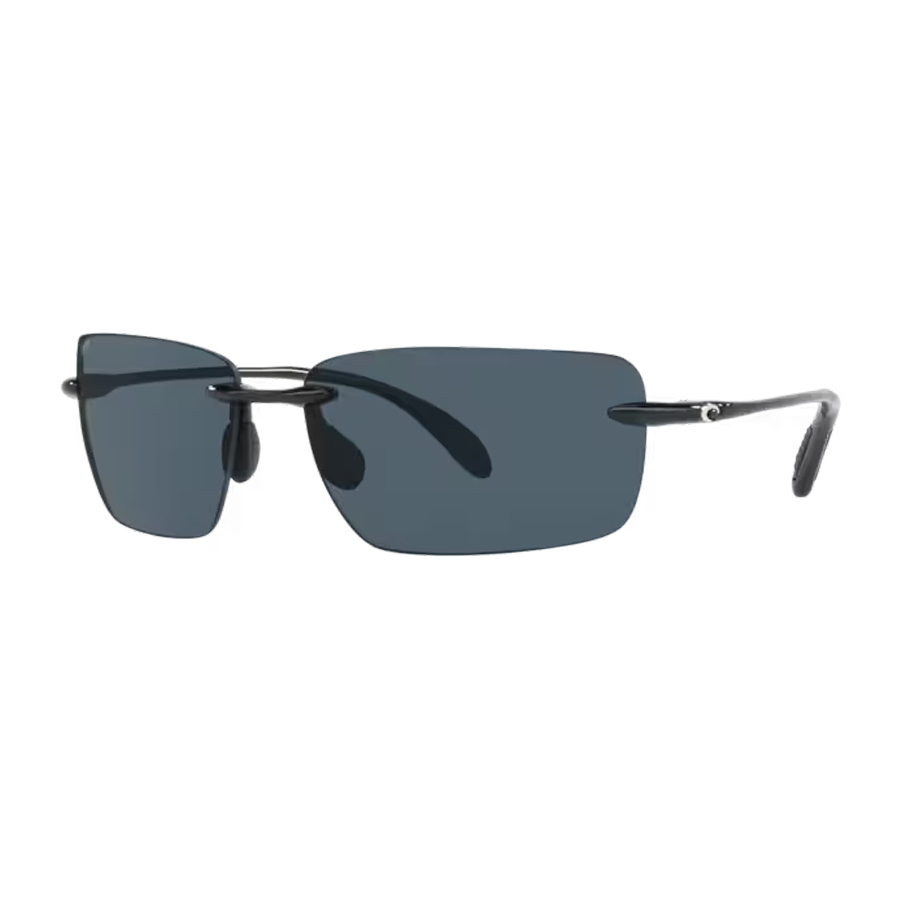 Costa Gulf Shore Polarized Sunglasses - Shiny Black w/ Grey Lens
