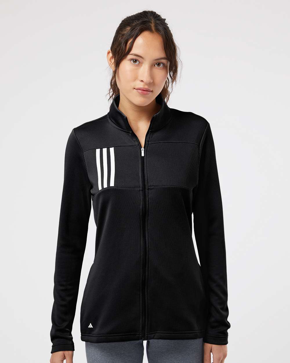 Adidas Women's 3-Stripes Double Knit Full-Zip Jackets - Image 2