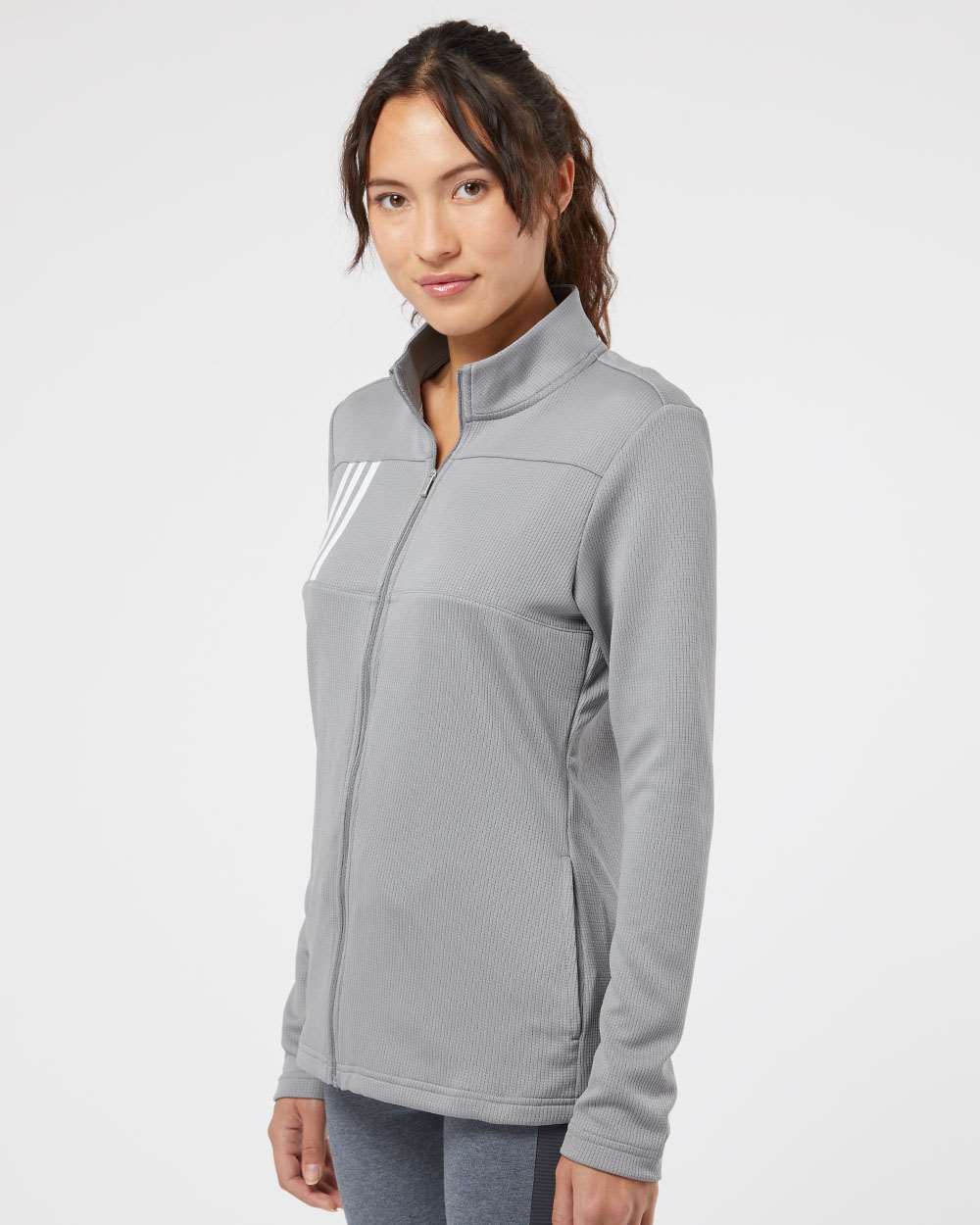 Adidas Women's 3-Stripes Double Knit Full-Zip Jackets - Image 4